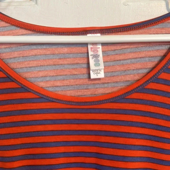 NWT LulaRoe Orange and Blue Top Size Small - Picture 2 of 4